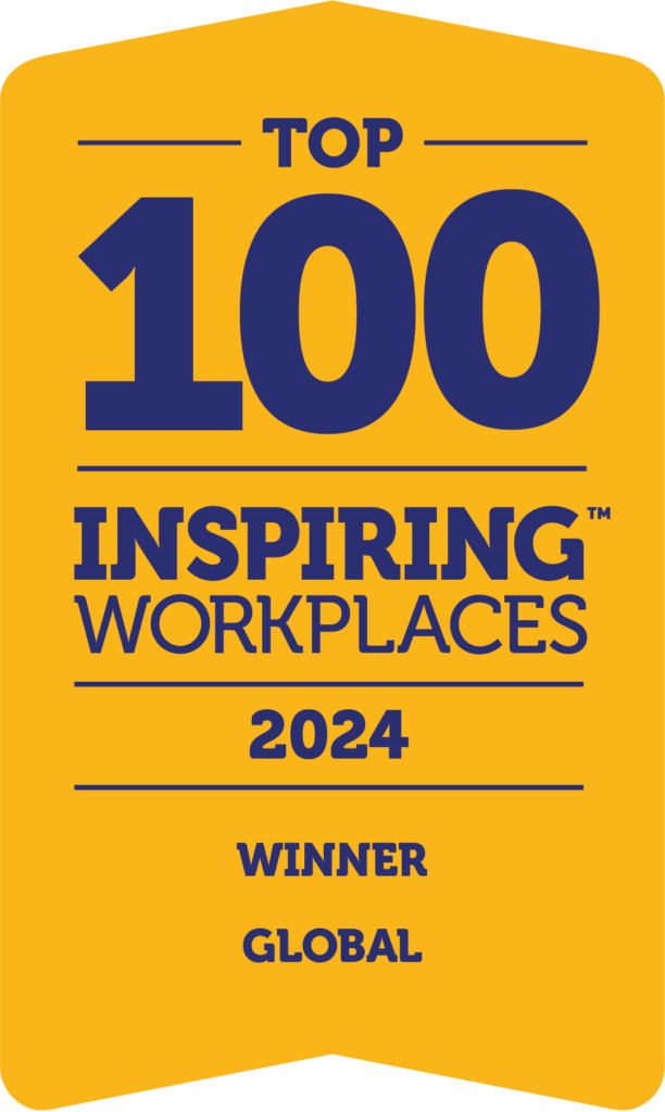 Inspiring Workplaces 2024 Top 100 Global Winner Badge